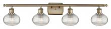 Innovations Lighting 516-4W-AB-G555-6CL - Ithaca - 4 Light - 36 inch - Antique Brass - Bath Vanity Light