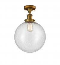 Innovations Lighting 517-1CH-BB-G204-12 - Beacon - 1 Light - 12 inch - Brushed Brass - Semi-Flush Mount