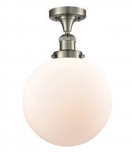 Innovations Lighting 517-1CH-SN-G201-10 - Beacon - 1 Light - 10 inch - Brushed Satin Nickel - Semi-Flush Mount