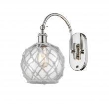 Innovations Lighting 518-1W-PN-G122-8RW - Farmhouse Rope - 1 Light - 8 inch - Polished Nickel - Sconce