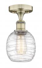 Innovations Lighting 616-1F-AB-G1013 - Belfast - 1 Light - 6 inch - Antique Brass - Semi-Flush Mount