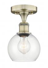 Innovations Lighting 616-1F-AB-G122-6 - Athens - 1 Light - 6 inch - Antique Brass - Semi-Flush Mount