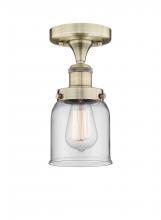 Innovations Lighting 616-1F-AB-G52 - Bell - 1 Light - 5 inch - Antique Brass - Semi-Flush Mount