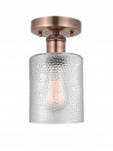 Innovations Lighting 616-1F-AC-G112 - Cobbleskill - 1 Light - 5 inch - Antique Copper - Semi-Flush Mount