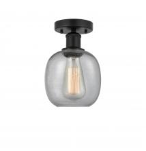 Innovations Lighting 616-1F-BK-G104 - Belfast - 1 Light - 6 inch - Matte Black - Semi-Flush Mount