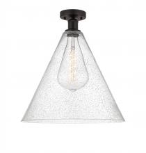 Innovations Lighting 616-1F-OB-GBC-164 - Berkshire - 1 Light - 16 inch - Oil Rubbed Bronze - Semi-Flush Mount