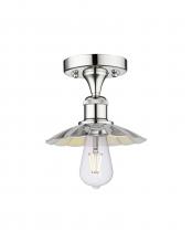 Innovations Lighting 616-1F-PC-M17-PC - Scallop - 1 Light - 8 inch - Polished Chrome - Semi-Flush Mount