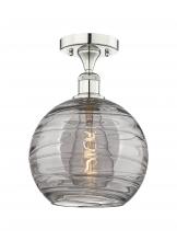 Innovations Lighting 616-1F-PN-G1213-10SM - Athens Deco Swirl - 1 Light - 10 inch - Polished Nickel - Semi-Flush Mount