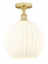 Innovations Lighting 616-1F-SG-G1217-12WV - White Venetian - 1 Light - 12 inch - Satin Gold - Semi-Flush Mount