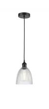 Innovations Lighting 616-1P-BK-G382 - Castile - 1 Light - 6 inch - Matte Black - Cord hung - Mini Pendant