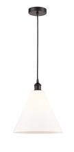 Innovations Lighting 616-1P-OB-GBC-121 - Berkshire - 1 Light - 12 inch - Oil Rubbed Bronze - Cord hung - Mini Pendant