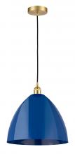 Innovations Lighting 616-1P-SG-MBD-16-BL-LED - Plymouth - 1 Light - 16 inch - Satin Gold - Cord hung - Mini Pendant