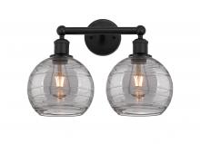 Innovations Lighting 616-2W-BK-G1213-8SM - Athens Deco Swirl - 2 Light - 17 inch - Matte Black - Bath Vanity Light