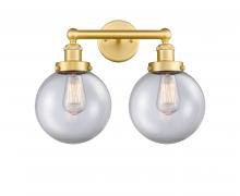 Innovations Lighting 616-2W-SG-G202-8 - Beacon - 2 Light - 17 inch - Satin Gold - Bath Vanity Light