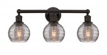 Innovations Lighting 616-3W-OB-G1213-6SM - Athens Deco Swirl - 3 Light - 24 inch - Oil Rubbed Bronze - Bath Vanity Light