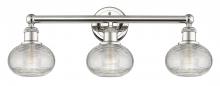 Innovations Lighting 616-3W-PN-G555-6CL - Ithaca - 3 Light - 24 inch - Polished Nickel - Bath Vanity Light