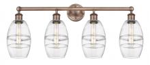 Innovations Lighting 616-4W-AC-G557-6CL - Vaz - 4 Light - 33 inch - Antique Copper - Bath Vanity Light