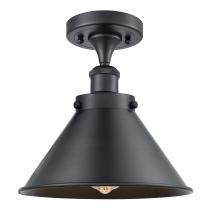 Innovations Lighting 916-1C-BK-M10-BK - Briarcliff - 1 Light - 10 inch - Matte Black - Semi-Flush Mount