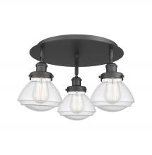 Innovations Lighting 916-3C-BK-G324 - Olean - 3 Light - 19 inch - Matte Black - Flush Mount