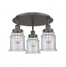 Innovations Lighting 916-3C-OB-G184 - Whitney - 3 Light - 18 inch - Oil Rubbed Bronze - Flush Mount