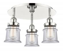 Innovations Lighting 916-3C-PN-G182S - Canton - 3 Light - 17 inch - Polished Nickel - Flush Mount