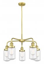  916-5CR-SG-G314 - Dover - 5 Light - 23 inch - Satin Gold - Chandelier