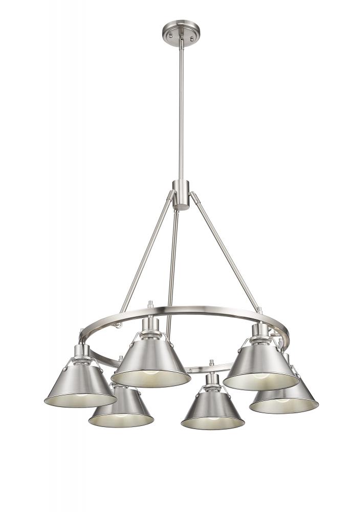 Orwell 6-Light Chandelier in Pewter