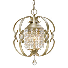 Golden 1323-M3 WG - Ella Mini Chandelier in White Gold