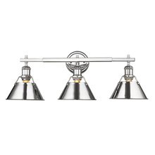 Golden 3306-BA3 CH-CH - Orwell 3-Light Vanity Light in Chrome