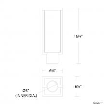 Modern Forms US Online PM-W1417-30-AL - Ledge Outdoor Post Light