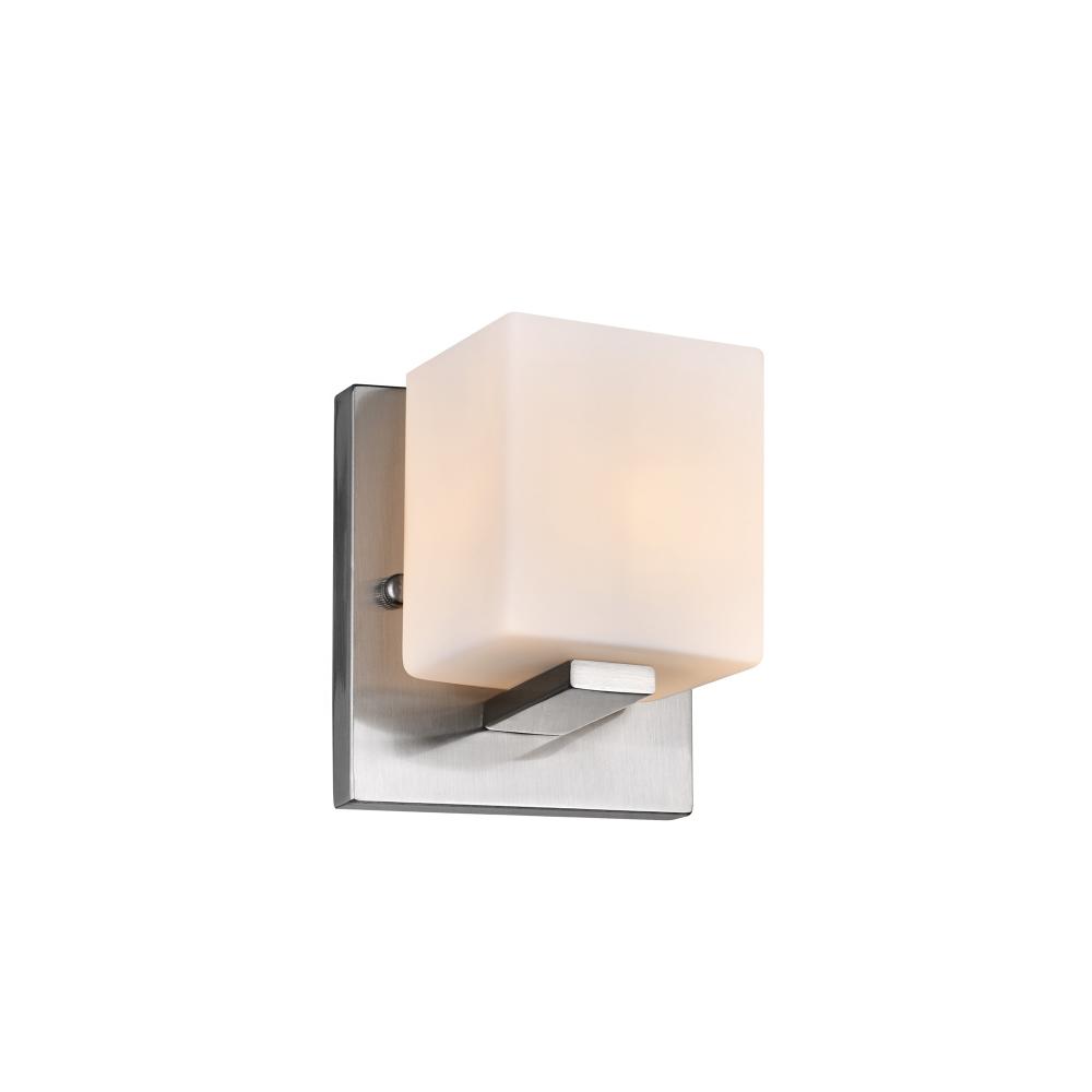 Cristini 1 Light Bathroom Sconce With Satin Nickel Finish