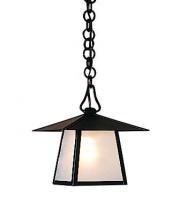 Arroyo Craftsman CH-8HAM-AB - 8" carmel pendant with hillcrest overlay