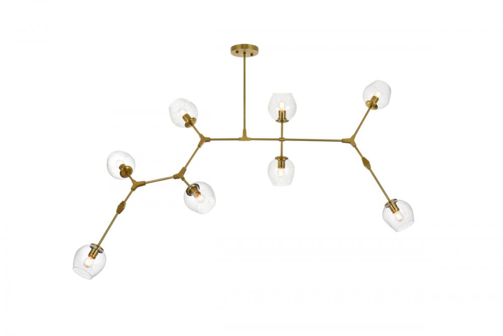 Cavoli 74 Inch Chandelier in Brass