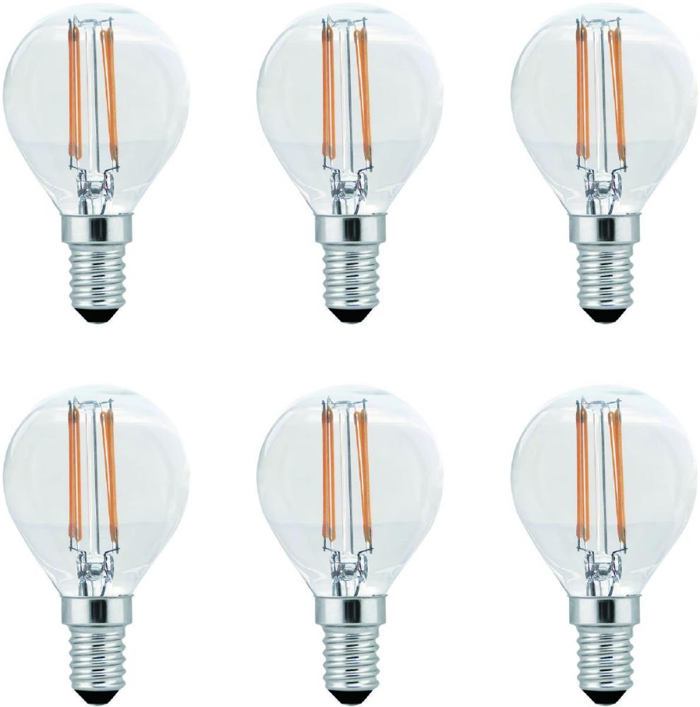 Dimmable 4W LED G14 light bulb 2700K pack of 6