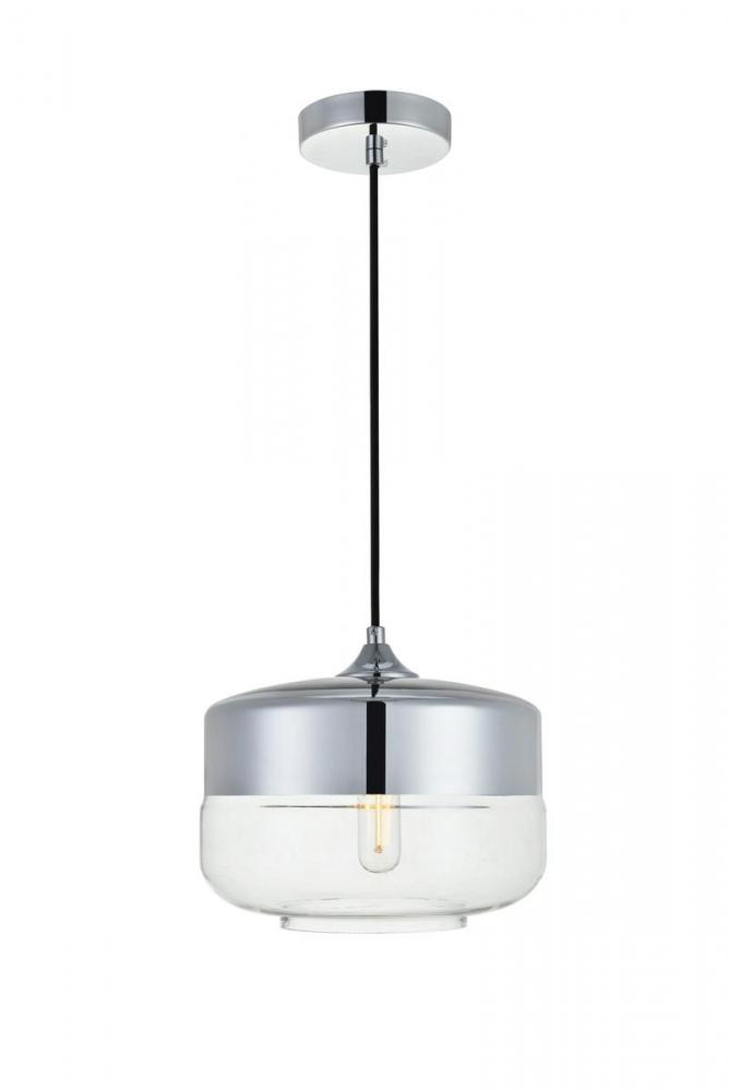 Ashwell 1 Light Chrome Pendant With Clear Glass