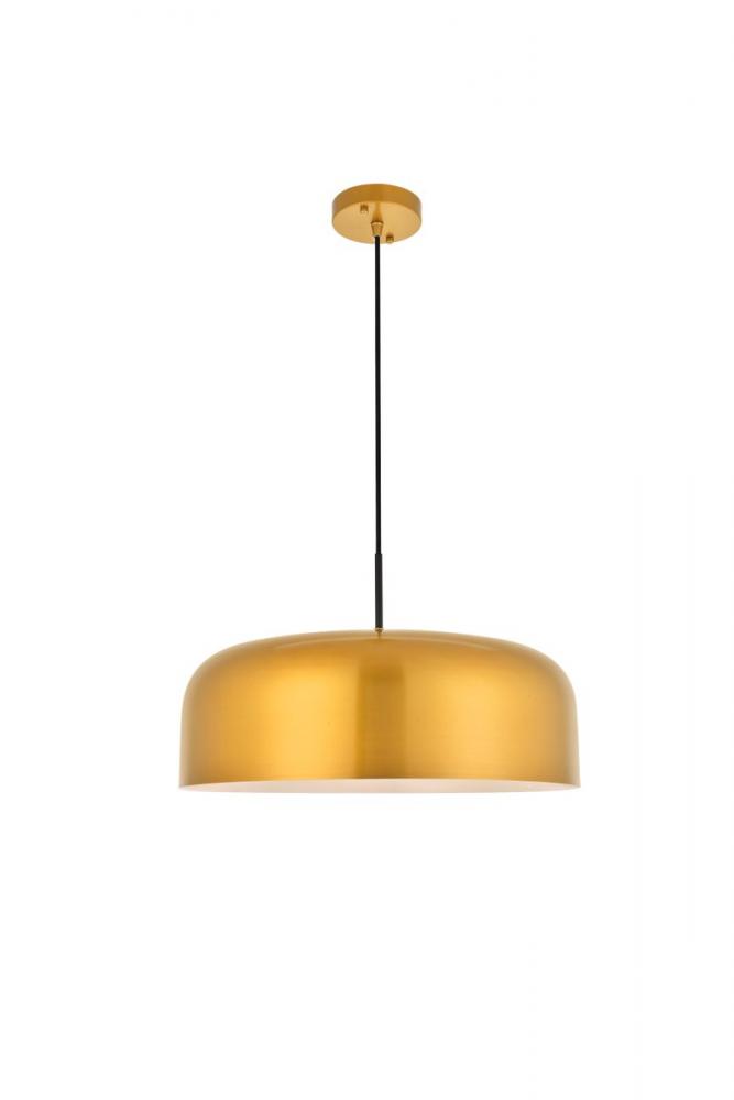 Etude 1 light satin gold and black Pendant