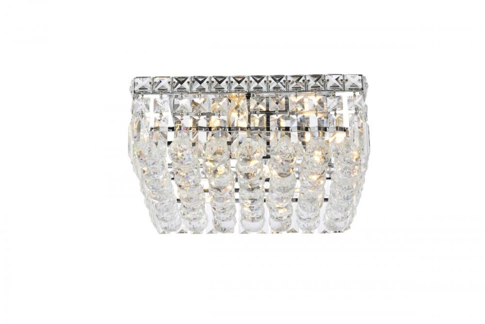 Maxime 4 Light Chrome Flush Mount Clear Royal Cut Crystal