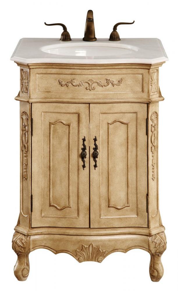 24 In. Single Bathroom Vanity Set In Antique Beige