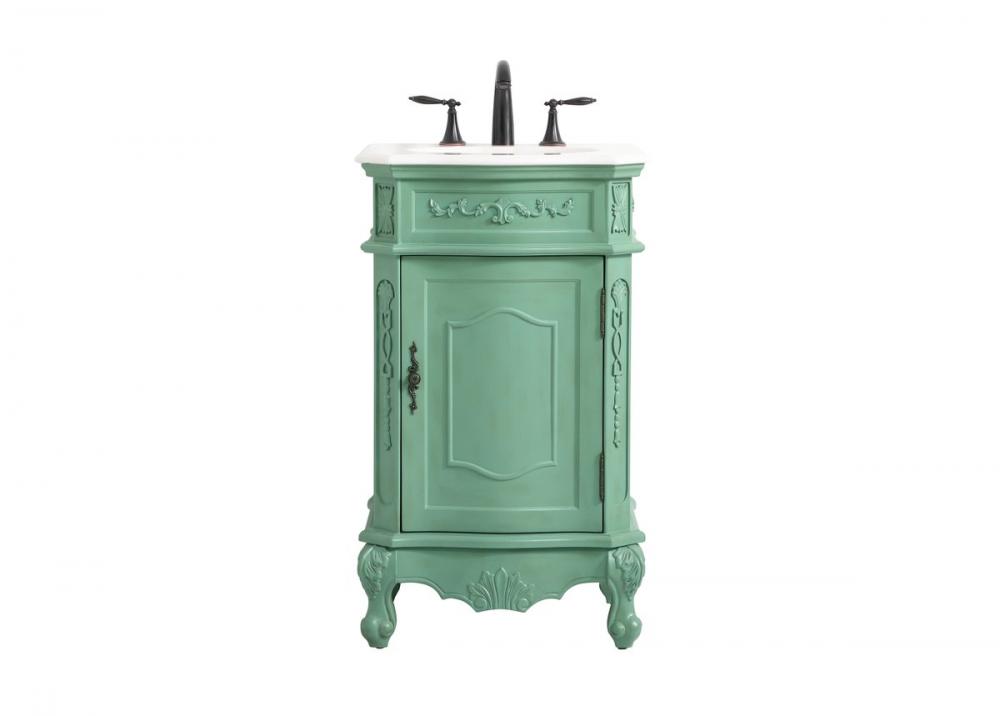 21 inch Single bathroom vanity in vintage mint