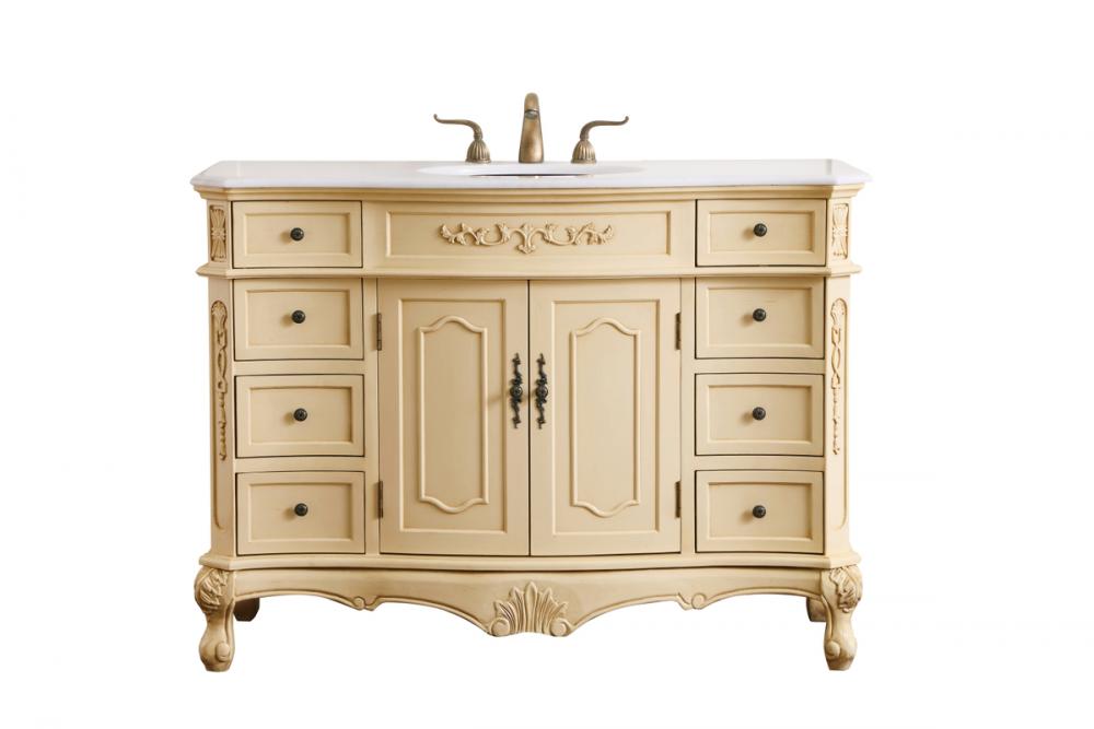 48 in. Single Bathroom Vanity set in light antique beige