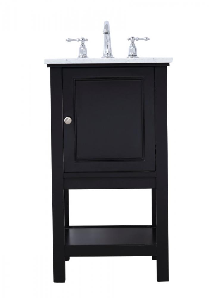 19 In. Single Bathroom Vanity Set in Black