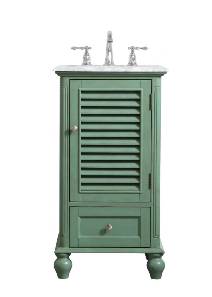 19 Inch Single Bathroom Vanity in Vintage Mint