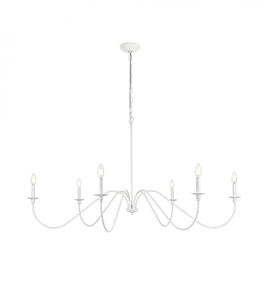 Rohan 54 Inch Chandelier in White