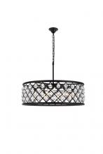 Elegant 1213D32MB/RC - Madison 8 Light Matte Black Chandelier Clear Royal Cut Crystal