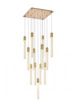 Elegant 2066G26SG - Weston 13 Lights Pendant in Satin Gold