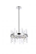 Elegant 2200D16C - Serena 16 Inch Crystal Round Pendant in Chrome