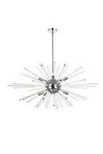 Elegant 2502D42C - Sienna 42 Inch Crystal Rod Pendant in Chrome