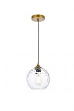 Elegant LD2281BR - Cashel 8 inch brass pendant