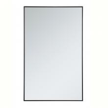 Elegant MR43048BK - Metal frame rectangle mirror 30 inch in Black