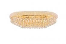 Elegant V1800F36SG/RC - Primo 18 Light Gold Flush Mount Clear Royal Cut Crystal